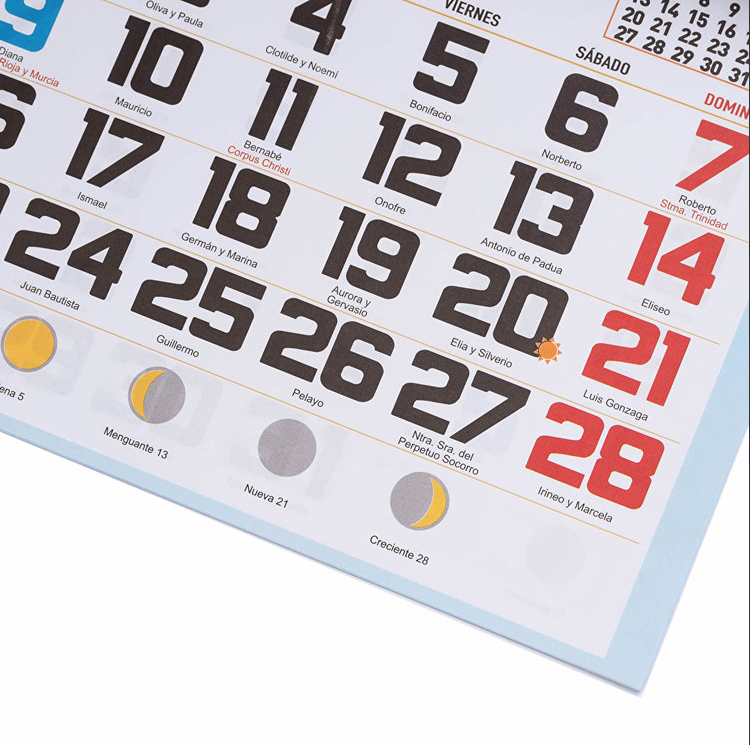 Calendarios faldilla personalizados