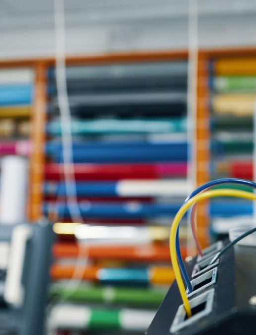 Close-up of equipment for coloring details and objects with paints